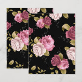 Carte De Correspondance Bouquets de Roses 3 (Devant / Derrière)