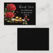Carte De Correspondance Bourdons et Roses Rouges Merci (Devant / Derrière)