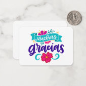 Carte De Correspondance Boutiques Cadeaux Muchas Gracias (Devant/Arrière en situation)