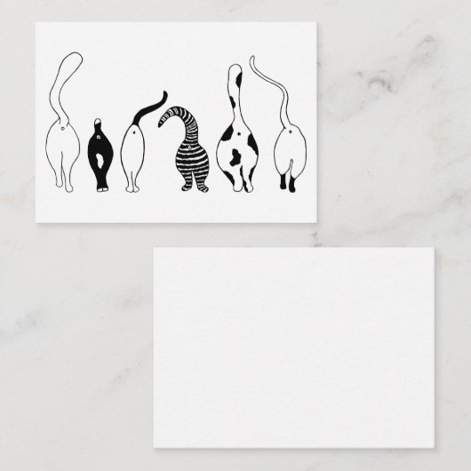 Carte De Correspondance Boutons de chat (Devant / Derrière)