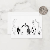 Carte De Correspondance Boutons de chat (Devant/Arrière en situation)