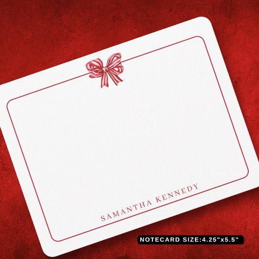 Carte De Correspondance Bow Aquarelle tendance et papeterie fille frontièr