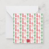 Carte De Correspondance Bow Arbre de Noël de la coquette aquarelle (Dos)