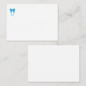 Carte De Correspondance Bow bleu (Devant / Derrière)