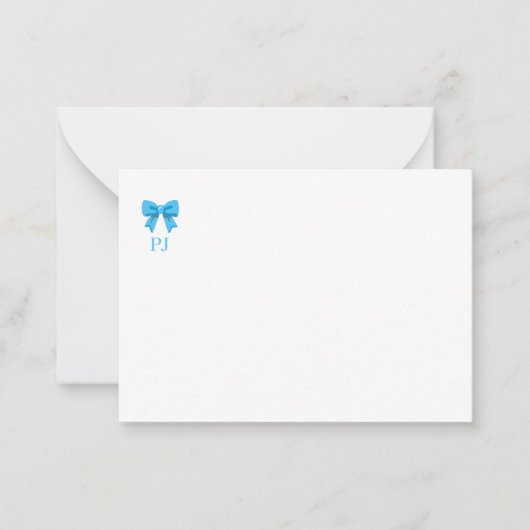 Carte De Correspondance Bow bleu (Devant)