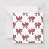 Carte De Correspondance Bow Bow Tartan Rouge Noël (Dos)