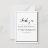 Carte De Correspondance Bow classique noir et blanc Mariage (Dos)