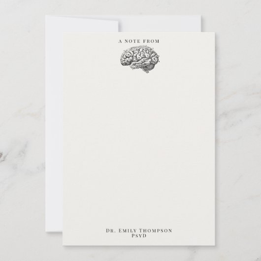 Carte De Correspondance Brain Anatomy Biology Illustrations Psychologist (Devant)