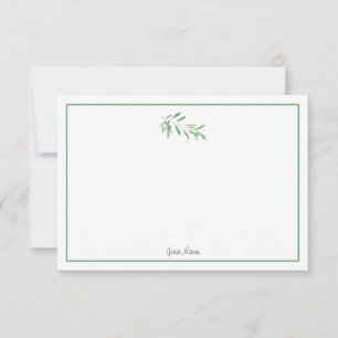 Carte De Correspondance Branche d'olive aquarelle