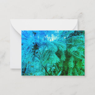 Carte De Correspondance Branches Magiques de Sapin Gelé dans une Forêt d'H