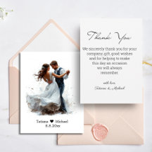 bride and groom budget thank you wedding
