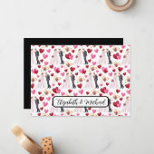 Carte De Correspondance Bride & Groom Wedding Note Card (Devant/Arrière en situation)