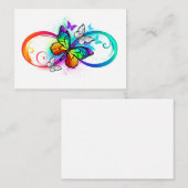 Carte De Correspondance Bright infinity with rainbow butterfly (Devant / Derrière)