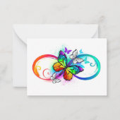 Carte De Correspondance Bright infinity with rainbow butterfly (Devant)