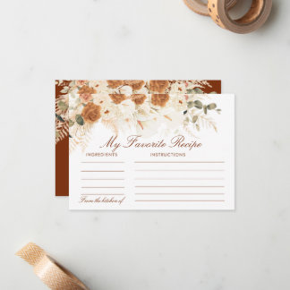Carte De Correspondance Bright Terracotta Calla Lilies Favorite Recipe 