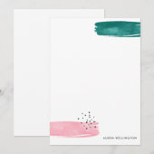 Carte De Correspondance Brochures Abstraites modernes Papier à lettres car (Devant / Derrière)