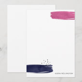 Carte De Correspondance Brochures Abstraites modernes Papier à lettres car (Devant / Derrière)