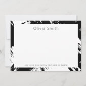 Carte De Correspondance Brosse à brosse noire moderne (Devant)