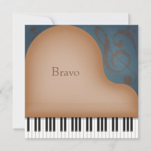 Carte De Correspondance Brown grand piano personnalisé