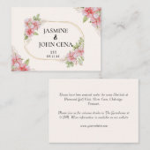 Carte De Correspondance Brown rose clair Élégant Mariage rustique (Devant / Derrière)