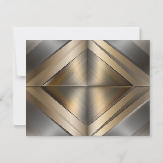 Carte De Correspondance Brushed Metallic Geometric Diamond Pattern (Devant)