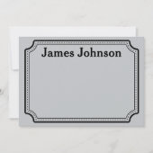Carte De Correspondance Brushed Silver Retro Bold Serif Desk Name Plate (Devant)