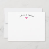 Carte De Correspondance Bubblegum Pink Coeur & Dots mignon fille (Devant)
