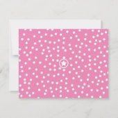 Carte De Correspondance Bubblegum Pink Star & Dots Cute Girly (Dos)