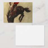 Carte De Correspondance Bucking Bronco, 1903 par Newell Convers Wyeth (Devant / Derrière)