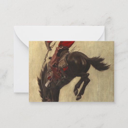 Carte De Correspondance Bucking Bronco, 1903 par Newell Convers Wyeth (Devant)