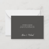 Carte De Correspondance Budget amour merci script simple mariage merci (Dos)