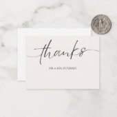Carte De Correspondance Budget amour merci script simple mariage merci (Devant/Arrière en situation)
