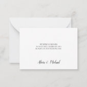 Carte De Correspondance Budget amour merci script simple mariage merci (Dos)