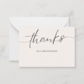 Carte De Correspondance Budget amour merci script simple mariage merci (Devant)