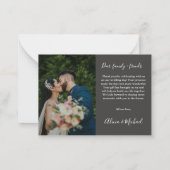 Carte De Correspondance Budget amour merci script simple mariage merci (Dos)