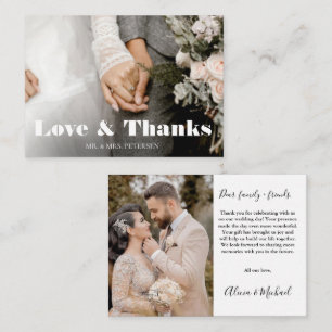 Carte De Correspondance Budget amour merci script simple mariage merci