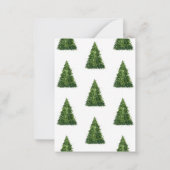 Carte De Correspondance budget aquarelle arbre Noël avec vacances (Dos)