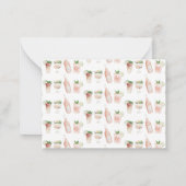 Carte De Correspondance budget Aquarelle bachelorette champagne merci (Dos)