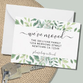 Carte De Correspondance Budget Aquarelle Foliage Nous avons Déménagé Faire