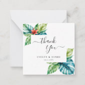 Carte De Correspondance Budget Aquarelle Merci Mariage (Devant)