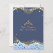 Carte De Correspondance Budget Bébé Robe Bleue Princesse Quinceañera (Dos)