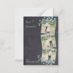 Carte De Correspondance Budget Chalkboard Green Photo Mariage Merci