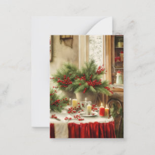 Carte De Correspondance budget cuisine de Noël mini