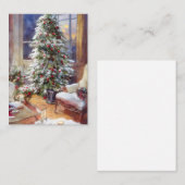 Carte De Correspondance Budget d'arbre de Noël à l'ancienne mini (Devant / Derrière)