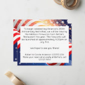 Carte De Correspondance Budget de l'anniversaire des 250 ans, rendez-vous (Devant/Arrière en situation)