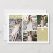 Carte De Correspondance Budget Diplômé 6e année Collage de photos Diplôme (Dos)