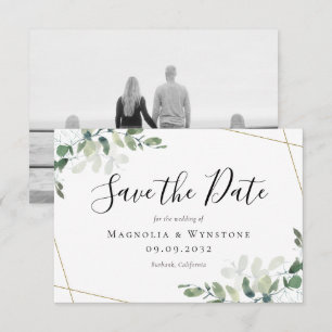 Carte De Correspondance BUDGET Eucalyptus Aquarelle Mariage Enregistrer La