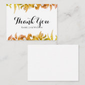 Carte De Correspondance BUDGET Eucalyptus Vert Merci Mariage blanc (Devant / Derrière)