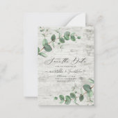 Carte De Correspondance budget feuillage eucalyptus bois blanc Enregistrer (Devant)