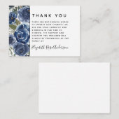 Carte De Correspondance BUDGET Floral Moderne Sympathie Merci funéraire (Devant / Derrière)